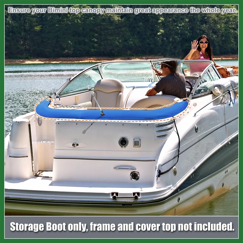 Motoforti Bimini Top Storage Boot Cover with Light Hole Boat