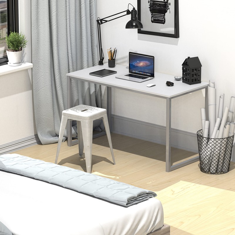 SHW Mission 40-Inch Home Office Computer Desk, White