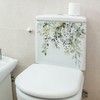 Green Plant Leaves Flowers Toilet Seat Lid Stickers Self, Adhesive