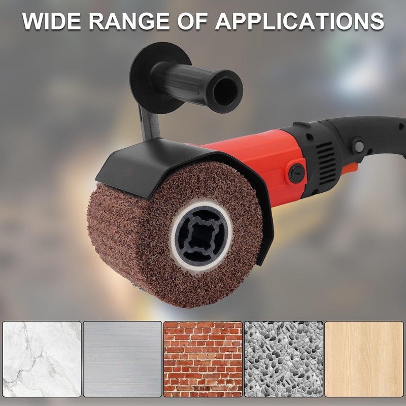 Mumjooyi Nylon Brush Sanding Roller Brush Satin Roller Angle Grinder