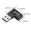 NFHK 3pcs/Lot Angled 90 Degree USB 3.1 Type C Male