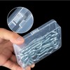 RUITENG 36Pcs Mixed Sizes Plastic Rectangular Small Storage Containers Clear