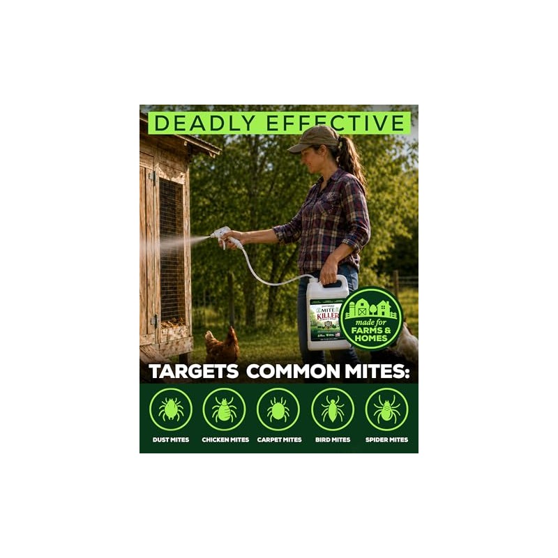 Dust Mite Spray for Home, Mite Killer for Chicken, Carpet,
