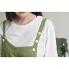 BBYBBS Kitchen Apron Japan Style Cotton Linen Two Pockets Adjustable