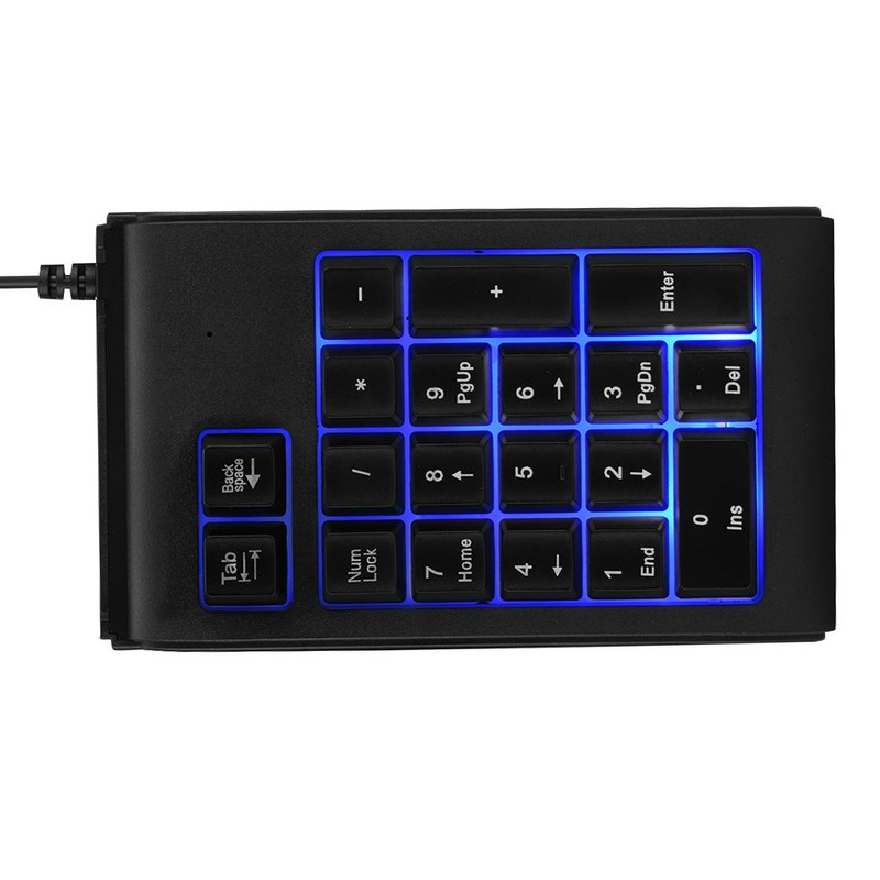 19-key 3-Color USB Numeric Keypad Mechanical Touch Feeling 10 Million