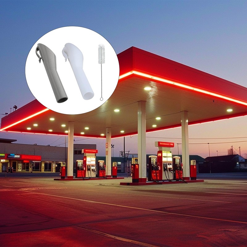 2Pcs Fuel Funnel, Diesel Funnel with A Brush, Capless Plastic