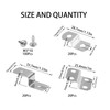 Rrina 60Pcs Offset Canvas Clips with Screws Heavy Duty Picture