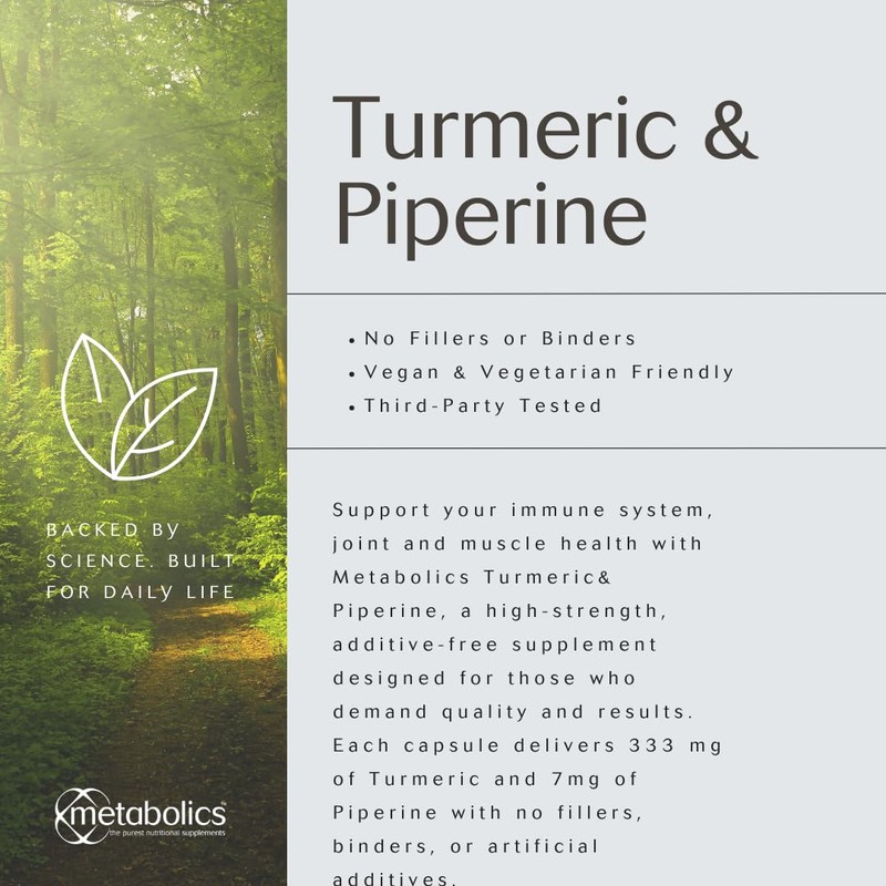 Turmeric with Piperine- Pot of 90 Capsules- Highly Bio Available