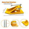 FUYEAR Tractor Bucket Protector,Ski Edge Protector,2pcs Yellow Heavy Duty Steel