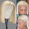 13X4 HD Transparent 613 Blonde Bob Wig Human Hair Lace