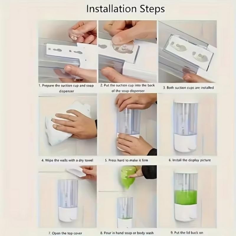 1 x Hotel Press Art Soap Dispenser, Non-Perforated Wall Mounted,