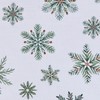 Park Designs Holiday Snowfall Placemat Set of 4, Green Snowflake