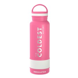 Coldest Insulated Water Bottle with Handle Lid | Leak Proof, Simple Insulated Modern Stainless Steel, Double Walled, Sport Bottles, Metal Flask | 21oz