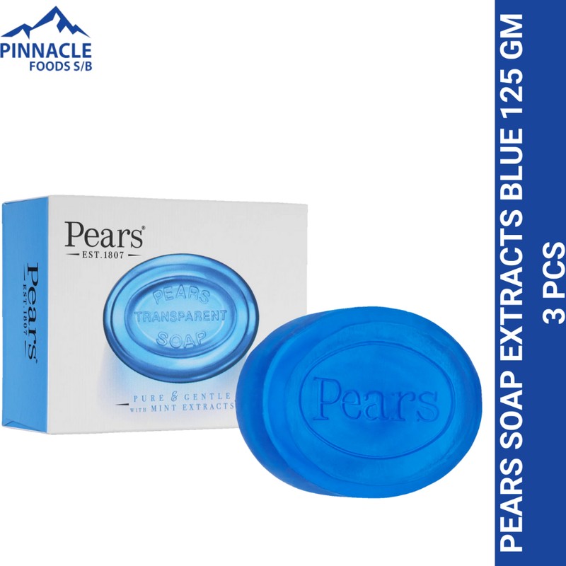 PEARS BODY SOAP 3 PCS LEMON FLOWER/EXTRACTS BLUE/OLIS 125 GM