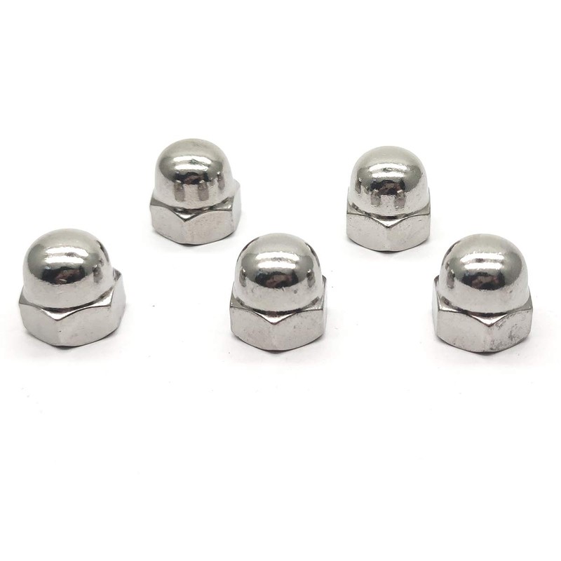 M10X1.25mm 304 Stainless Steel Fine Thread Hex Acorn Cap Nuts