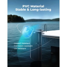 KEMIMOTO Dock Bumpers Dock Corner Bumpers, Inflatable Marine Fenders for Edge & Corner, UV-Resistant Vinyl Protection with Stainless Hardware, 8"x16"​