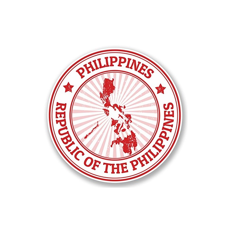 2 x 10cm/100mm Philippines Window Cling Sticker Car Van Campervan