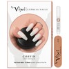 By Vixi 500 LONG COFFIN/BALLERINA NAIL SET with FREE GLUE