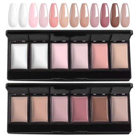 AIMEILI Solid Gel Nail Polish 12 Colours, Hema Free, Cruelty Free, Vegan, Soak Off U V LED White Pink Cream Nail Art Gel Paint Kit 2