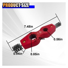 4 in 1 Car Battery Terminal Cleaner, Car Battery Post Cleaner, Anti-Rust Car Battery Terminals Machine Parts Cleaning Brush, Universal Car Cleaning Tool Accessories (Red, 1PC)