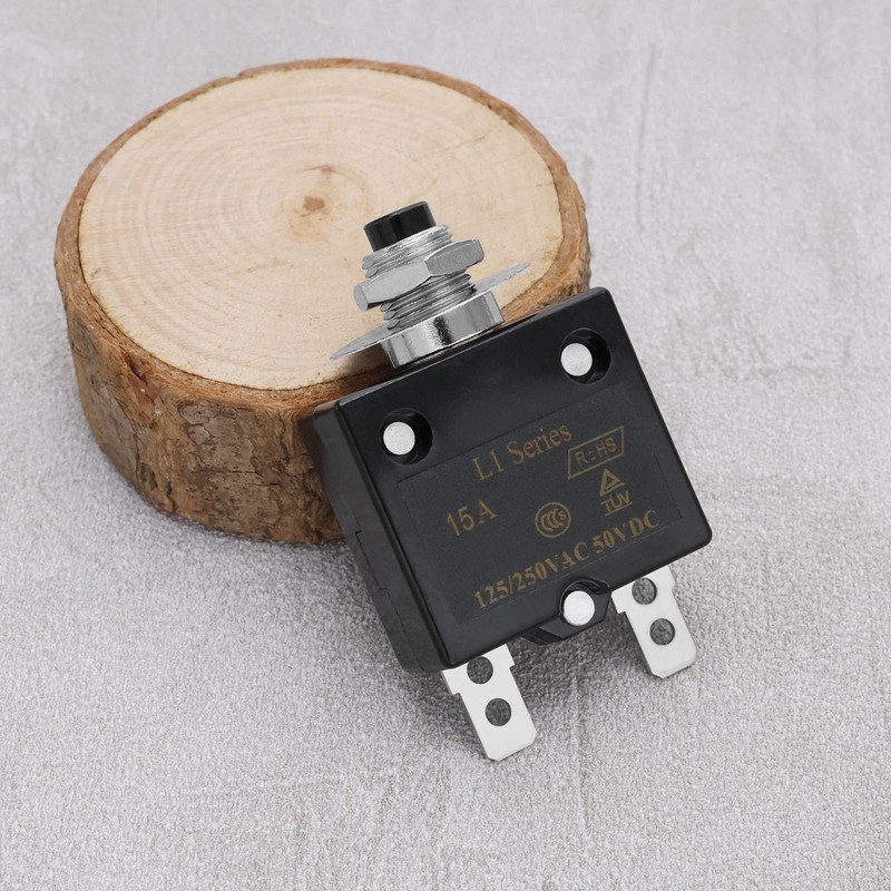 Create idea 2Pcs 15A Manual Reset Thermal Circuit Breaker Thermal