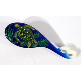 Hand Painted Green Sea Turtle Hair Brush