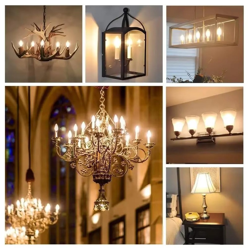 60W Incandescent Torpedo Tip Chandelier - Crystal Clear, Torpedo TipIncandescent