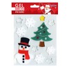 Global Gift Christmas Gel Stickers for Windows - Snowman and