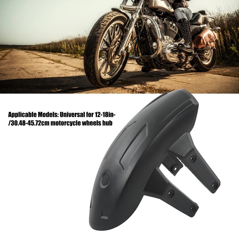 Motorcycle Rear Mudguard ABS Metal Black Tire Splash Guard Universal