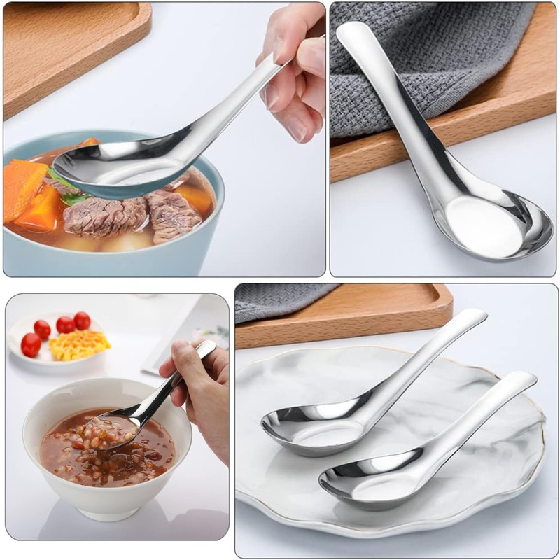 Comicfs Soup Spoons Set of 6, 304 Stainless Steel Dinner