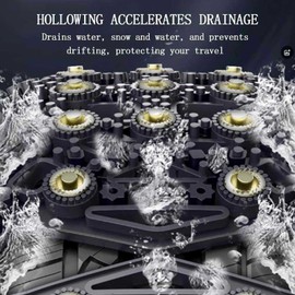 Snow Tire Chains for Volkswagen VW Taos (AWD) 2022-2024, Snow Chains for Car, Emergency Anti Slip Chains for SUV/Trucks, Tire Chains, for 6.5 - 11.2in Wide Tires,with Storage Bag and Tools, 6pcs