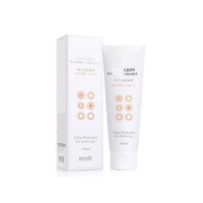 Rosé 로제 마자린 콜라겐 선블럭 100ml SPF50+/PA+++ Rosy Magarine Collagen