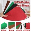 Bonsicoky 10 Pack Self Adhesive Felt Sheets - White Felt