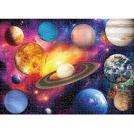 MISITU Puzzle 1000 Pieces for Adults Space Planets Home Decoration 70 x 50 cm