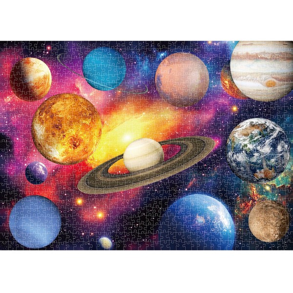 MISITU Puzzle 1000 Pieces for Adults Space Planets Home Decoration