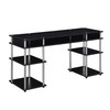 Convenience Concepts Designs2Go No Tools Deluxe Student Desk with Shelves,