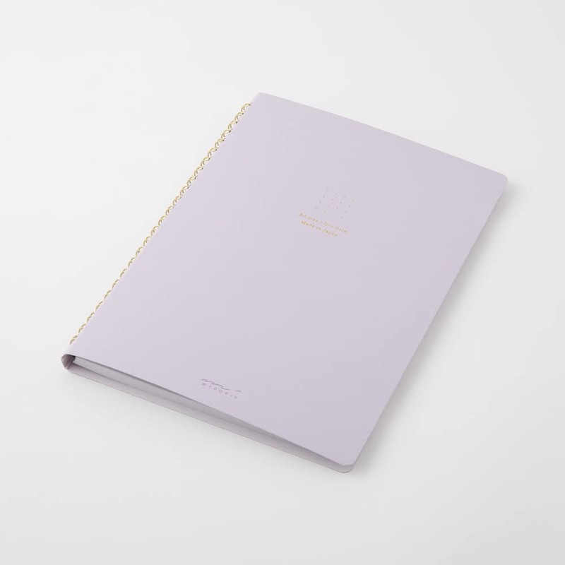 DESIGNPHIL Midori 15335006 Notebook, Ring Notebook, Color, Dot Square, Purple,