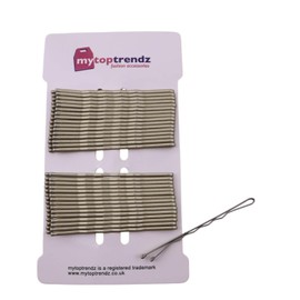 Mytoptrendz® Premium Extra Long Kirby Hair Grips 6.5cm - 32 Wavy Bobby Pins with Snag-Free Ball Tips, Strong Hold Hair Slides for Buns, Bridal Updos & Thick Hair - Light Blonde