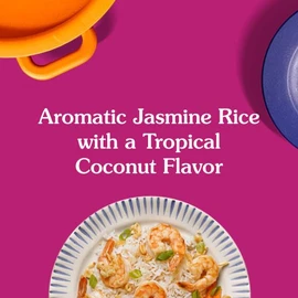 BEN'S ORIGINAL READY RICE Coconut Jasmine Family Size Rice, Easy Dinner Side, 17.3 oz Pouch (Pack of 6)