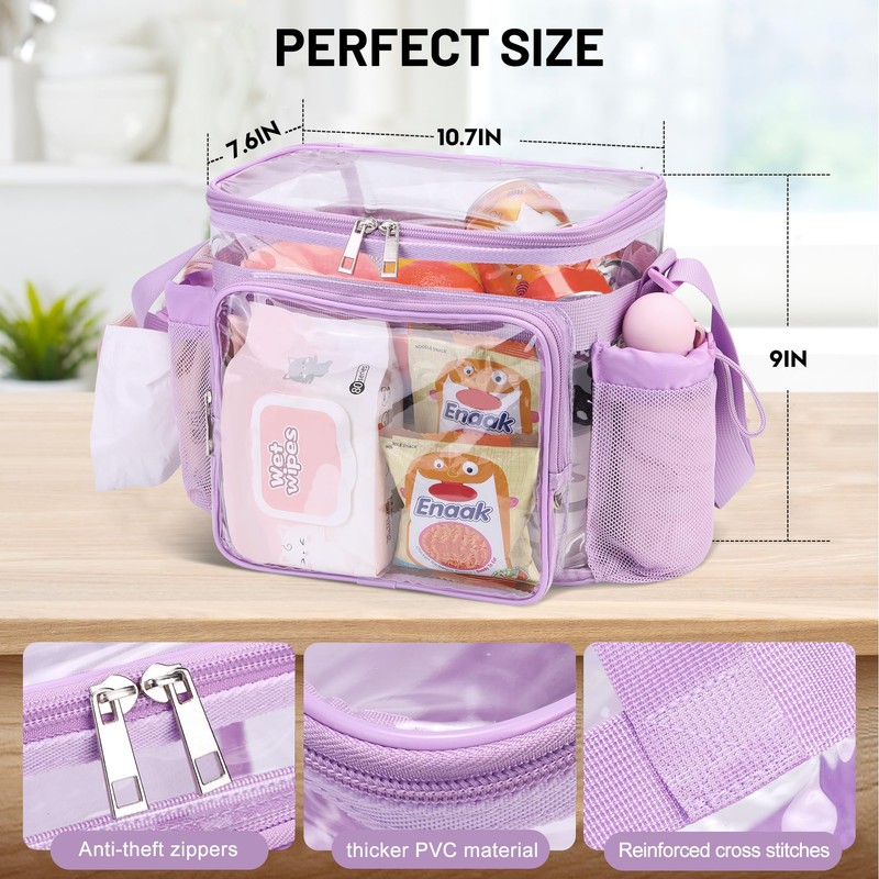 BORMELUN Clear lunch bags for work stadium correctional officer accessories