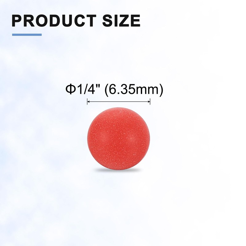 uxcell 200pcs PP Plastic Bearing Balls 1/4" (6.35mm) Solid Plastic
