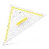 GEOtec "Tz-Dreieck" Set Square Plexiglass , 250 MM, Clear
