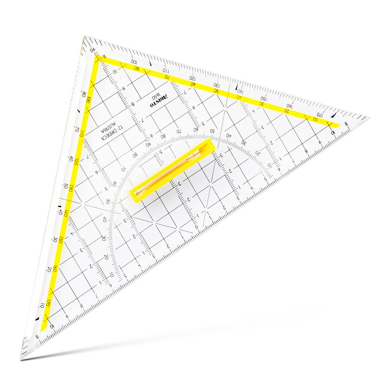 GEOtec "Tz-Dreieck" Set Square Plexiglass , 250 MM, Clear