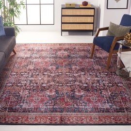 SAFAVIEH Tucson Collection Area Rug - 8' x 10', Rust & Green, Persian Design, Non-Shedding Machine Washable & Slip Resistant Ideal for High Traffic Areas in Living Room, Bedroom (TSN114P)
