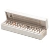 Akangbox Velvet Ring Box 15 Slots Ring Holder with Necklace