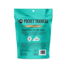BIXBI Bixbi Pocket Trainers Grain Free Dog Training Treats Variety Bundle in 2 Flavors: (1) Peanut Butter and (1) Bacon (2 Bags 6 Ounces (Pack of 2)