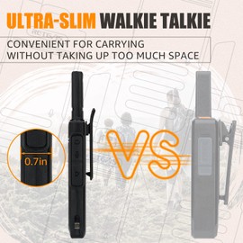 Retevis RB39P Bluetooth Walkie Talkies, Wireless Two Way Radios with Earpiece, FRS, Ultra-Slim, Mini Size, Type-C, VOX, for Hunting, Camping, Hiking, Biking(2 Pack)