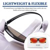 DUCO Fit Over Glasses Unisex Wraparound Glasses Fashion Rimless Wear