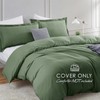 Hearth & Harbor Twin Duvet Cover Set Olive Green -