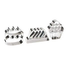 Patisse 2047996 Baking Cookie Cutter Set of 3 Stainless Steel